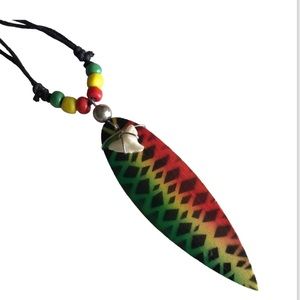 Adjustable Wood Surf Board & Shark Tooth Necklace #2